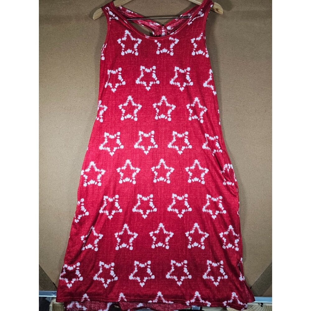 Sweet Treasures Women Large Maxi Lounge Red Dress